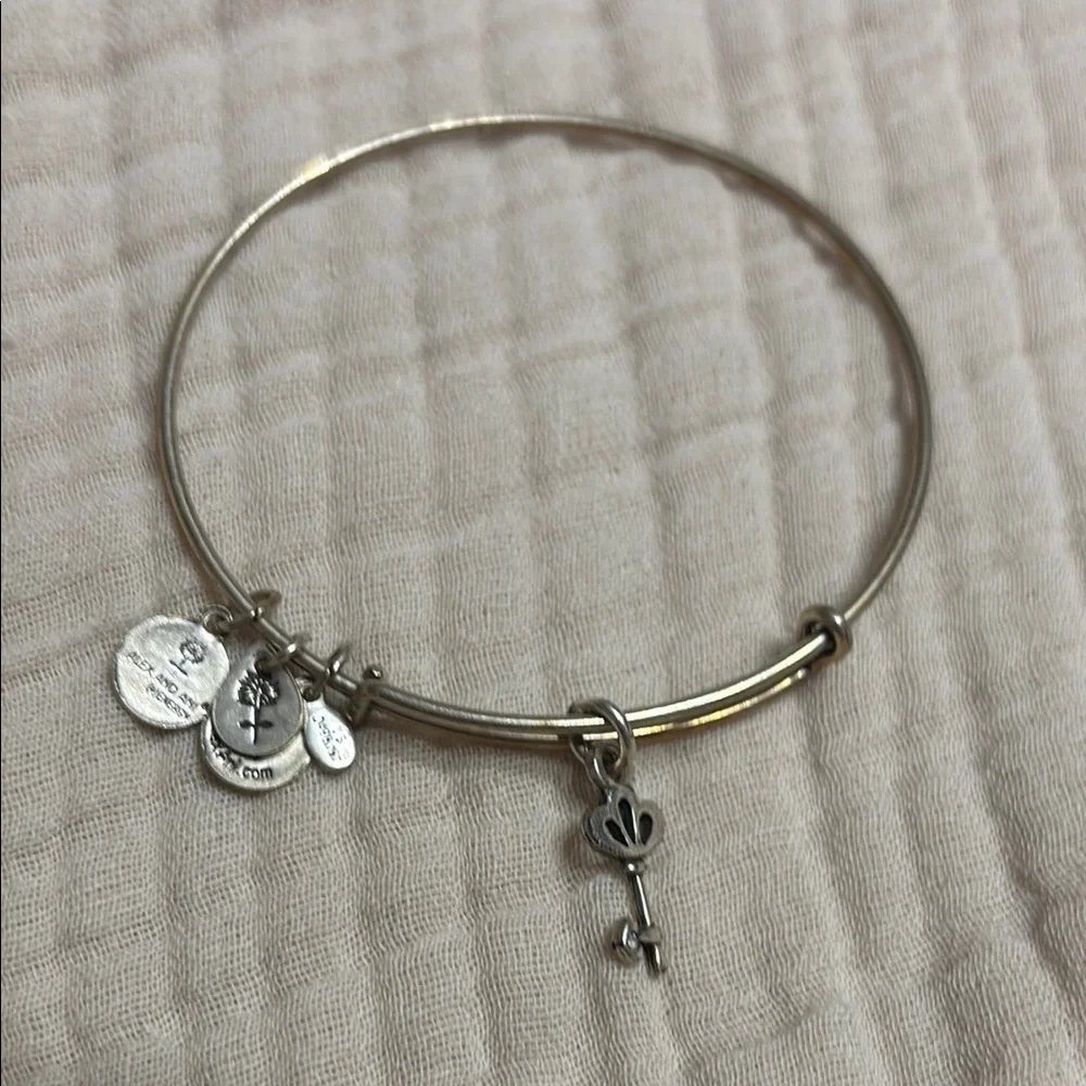 Silver Charm Bangle Bracelet